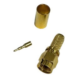 RF Connector Straight Crimp Plug SMA (m) For RG62 Cable