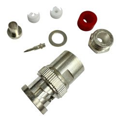 360-4790 RS RF Connector Straight Body Clamp Termination BNC (m) 75Ohm
