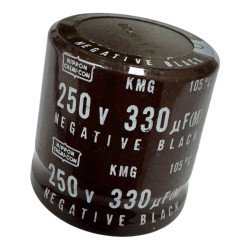 KMG Nippon Chemicon Capacitor Radial Electrolytic 330uF 250V 105C 31x31mm