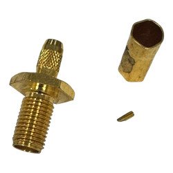 RF Connector Straight Bulkhead SMA (F) For RG223 Cable 83635