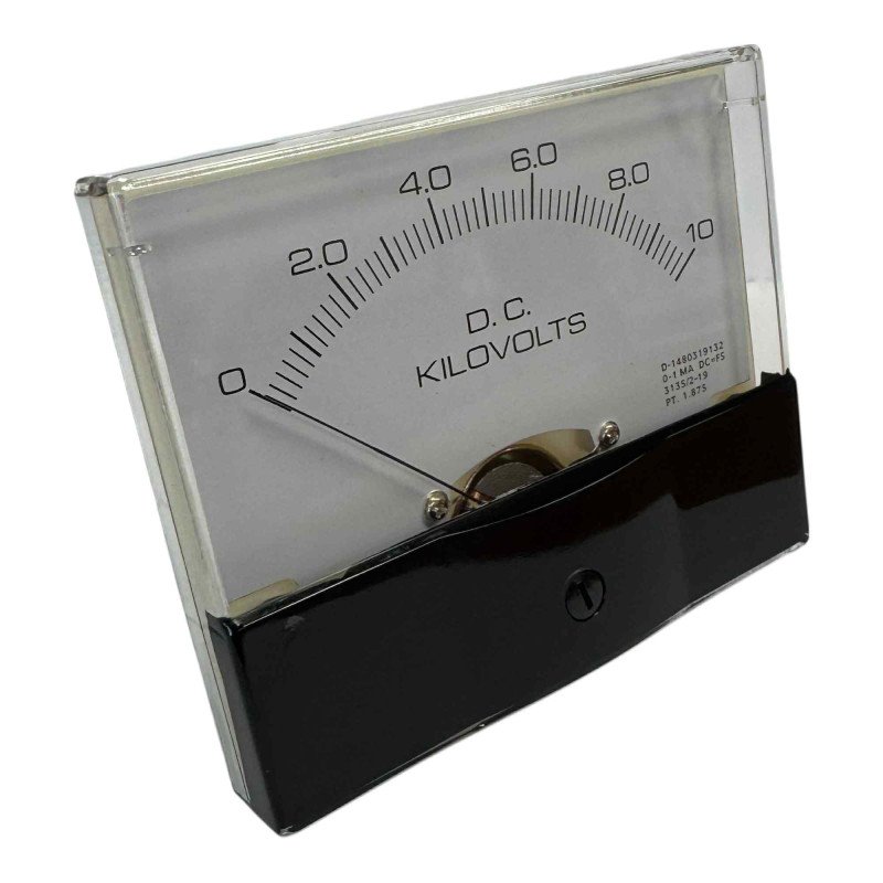 Rectangular DC Panel Meter Voltmeter 0–10000V, 4x3.5" High Voltage Meter 10kv