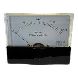 Rectangular DC Panel Meter Voltmeter 0–2000V, 4x3.5" High Voltage Meter 2kv