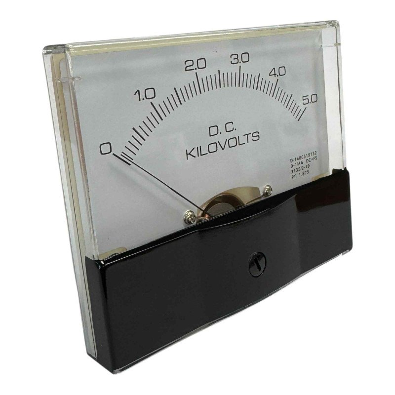 Rectangular DC Panel Meter Voltmeter 0–5000V, 4x3.5" High Voltage Meter 5kv