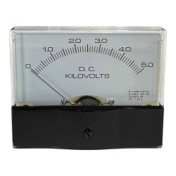 Rectangular DC Panel Meter Voltmeter 0–5000V, 4x3.5" High Voltage Meter 5kv