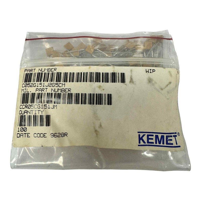 C052G151J2G5CM Kemet Capacitor Radial Ceramic 150pF 200V 5% [Qtyx100]