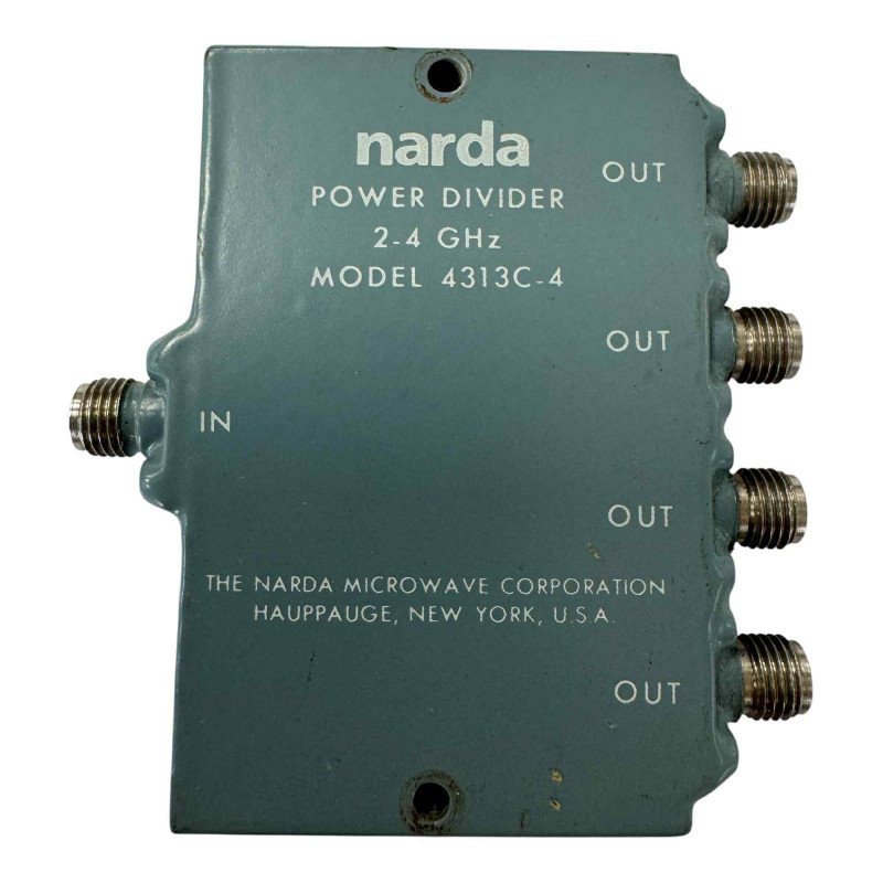 4313C-4 Narda Coaxial Power Divider Combiner SMA 4-Way 2000-4000Mhz
