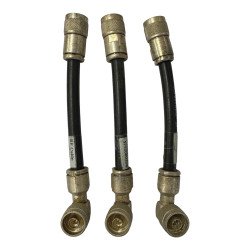 Coaxial Jumper Cable Assembly RG-214 N type Male to 90° 18cm QTY:3