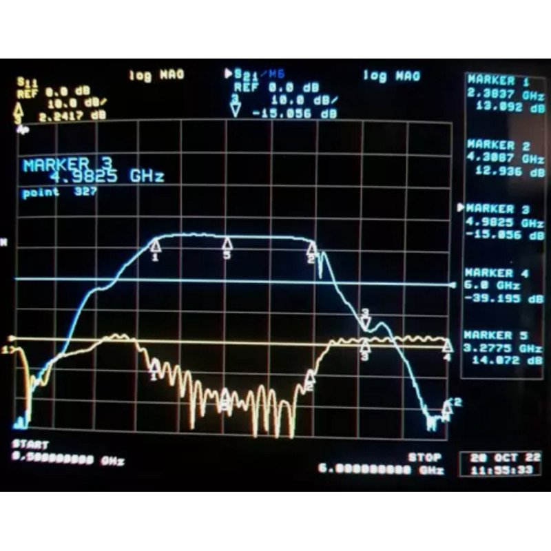 JCA34-279A JCA Technology RF Microwave Pre Amplifier 2400-4300Mhz 10-20dv 18V SMA