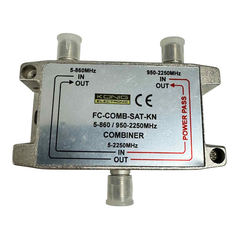 FC-COMB-SAT-KN Kong TV Satelite UHF VHF Combiner 950-2250MHz
