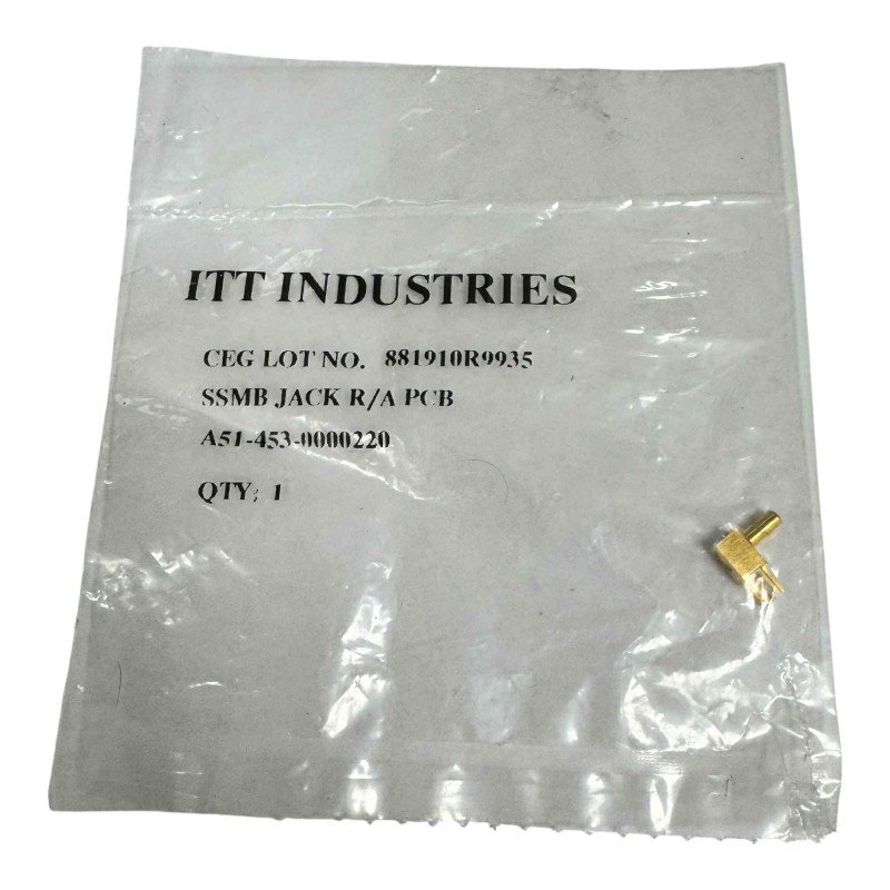 881910R9935 ITT RF Connector Right Angle Plug Panel Mount Jack SSMB (M)