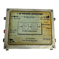 RF Power Amplifier 1W 1.9-2.3GHz 30dB 12Vdc 450mA SMA(F-F)