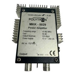 MKK-5029 Politron Power Amplifier 47-862MHz 50dB 15Vdc
