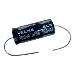 Elna Capacitor Axial Electrolytic 47uF 160V  30x12.5mm