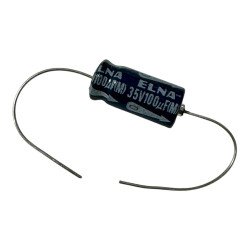 Elna Capacitor Axial Electrolytic 100uF 35V 17x8mm