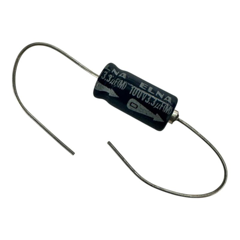 Elna Capacitor Axial Electrolytic 3.3uF 100V 14x6.5mm