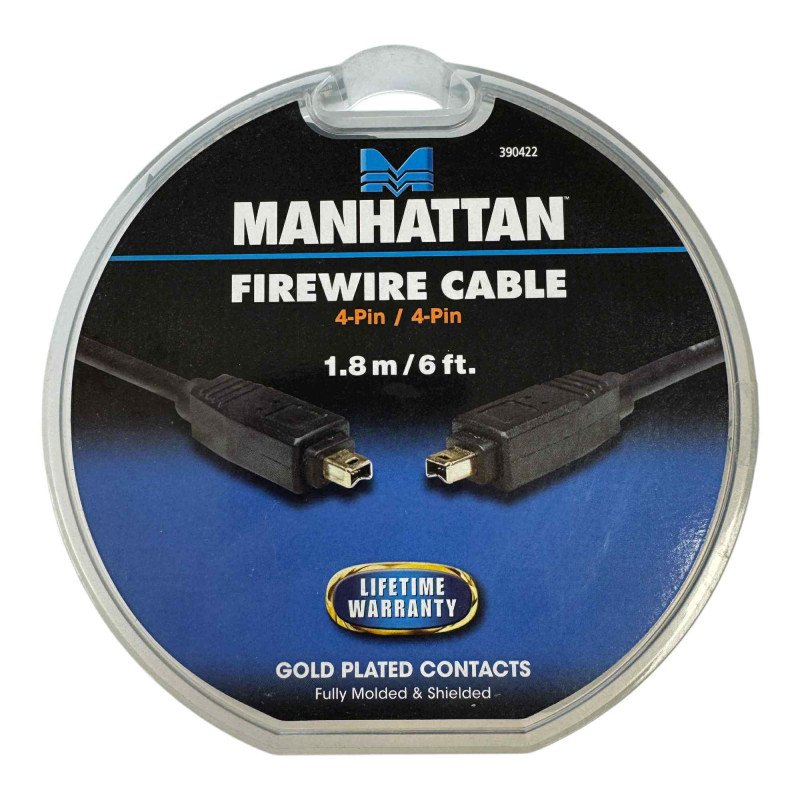 390422 Manhattan Computer Cable Firewire 4 Pin / 4 pin 1.8m/6ft