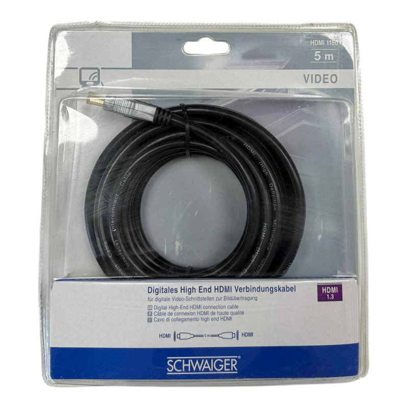 HDMI 1150 Schwaiger HDMI 1.3 Cable Hi End Black 5.0meters