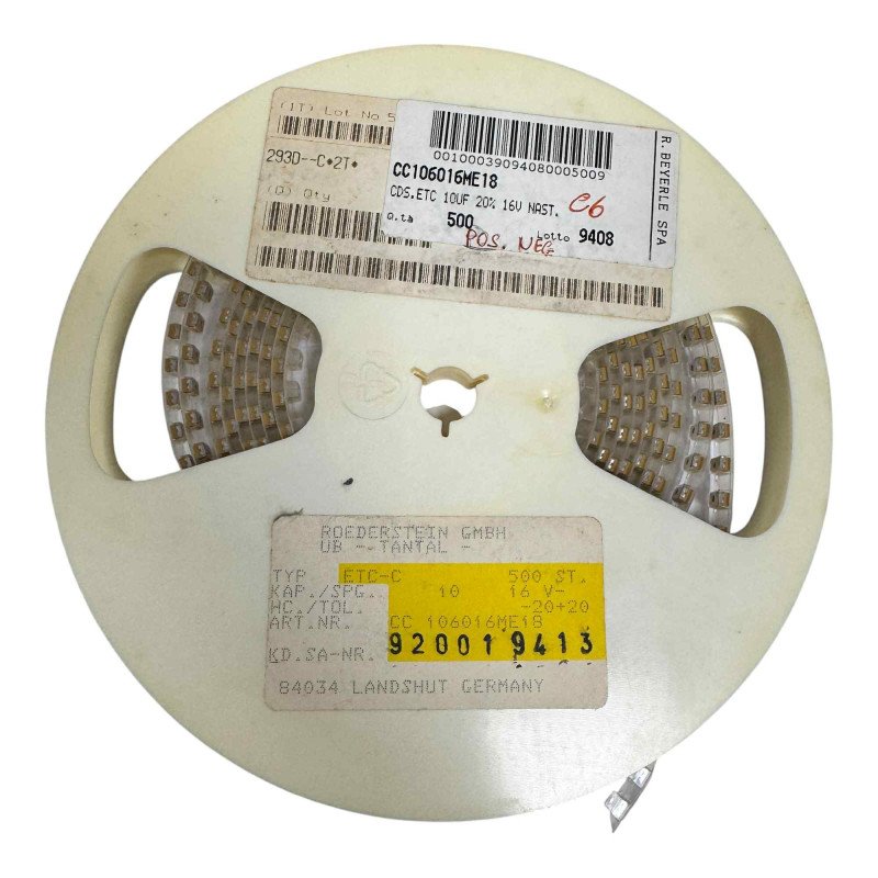 CC106016ME18 Roederstein SMD Polarized Tantalum Capacitor 10uF 16V  20%