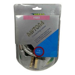 JR9570 Daytona Scart - Scart Gold Connections Metal Connectors White 1.5m