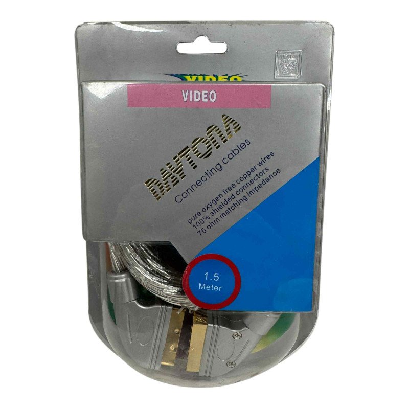 JR9570 Daytona Scart - Scart Gold Connections Metal Connectors White 1.5m