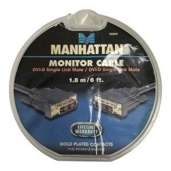 390699 Manhattan DVI-D Single Link Male to DVI-D Single Link Male 1.8m/6ft