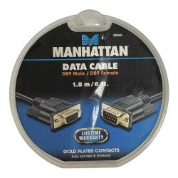 390569 Manhattan Data Cable DB9 Male to Female 1.8m/6ft
