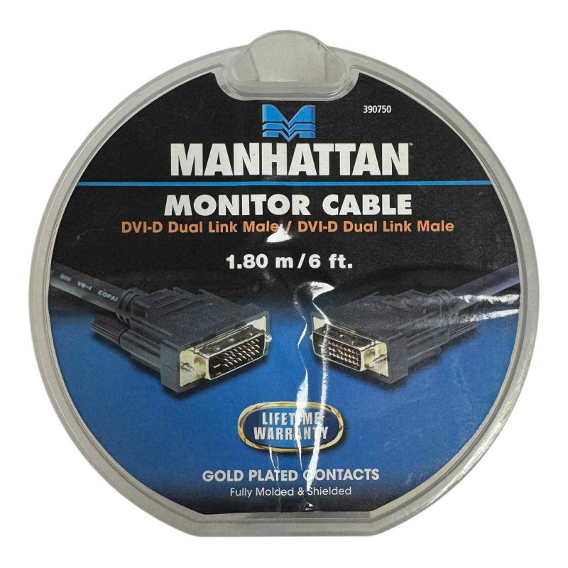 390750 Manhattan Cablu Manhattan DVI Dual Link male-male 1.8m/6ft