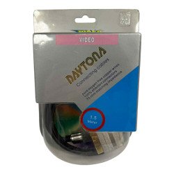 JR8145G Daytona Scart - Scart Gold Connections Metal Connectors Black1.5m