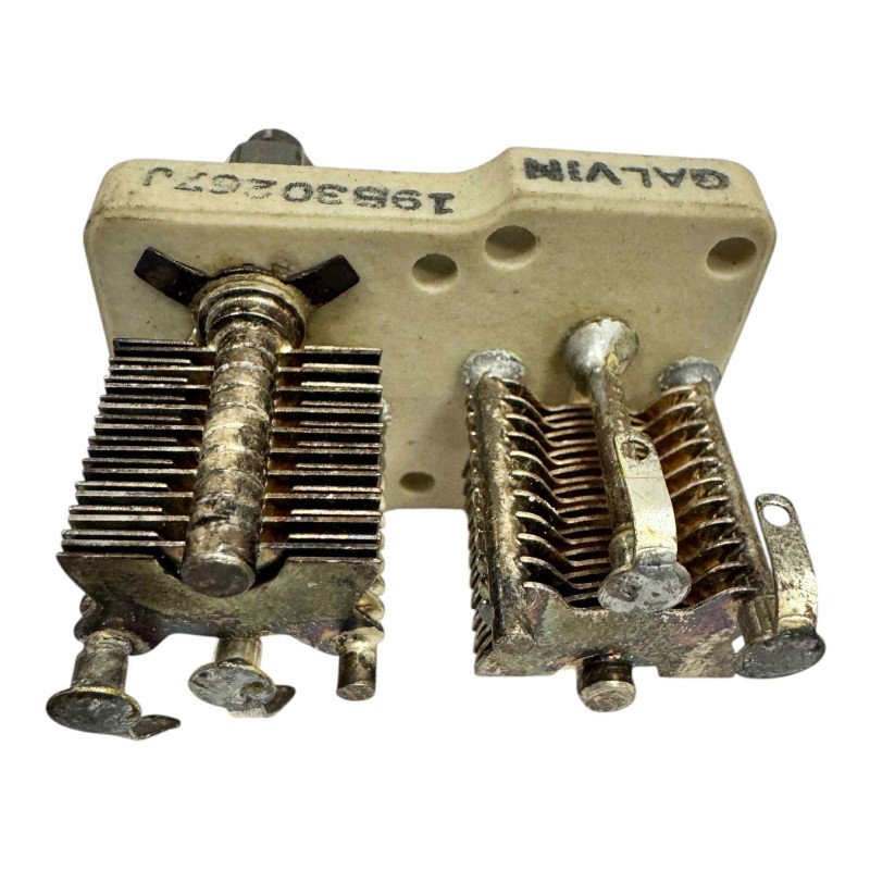 19B30167J Gavlin Double Air Variable Capacitor 2 Sections 5-50pF