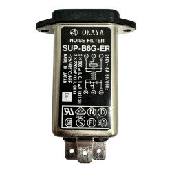SUP-B6G-ER Okaya Inlet Power Entry Module Noise Filter 250V/6A 50/60Hz