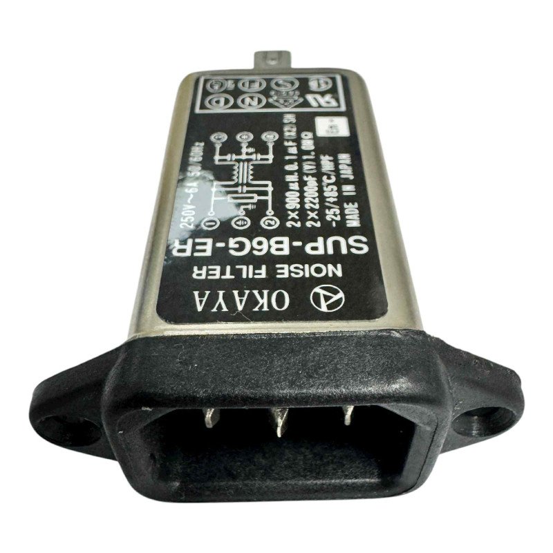 SUP-B6G-ER Okaya Inlet Power Entry Module Noise Filter 250V/6A 50/60Hz