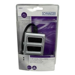 SCVG31 Schwaiger 3 Way Scart Splitter Switchable