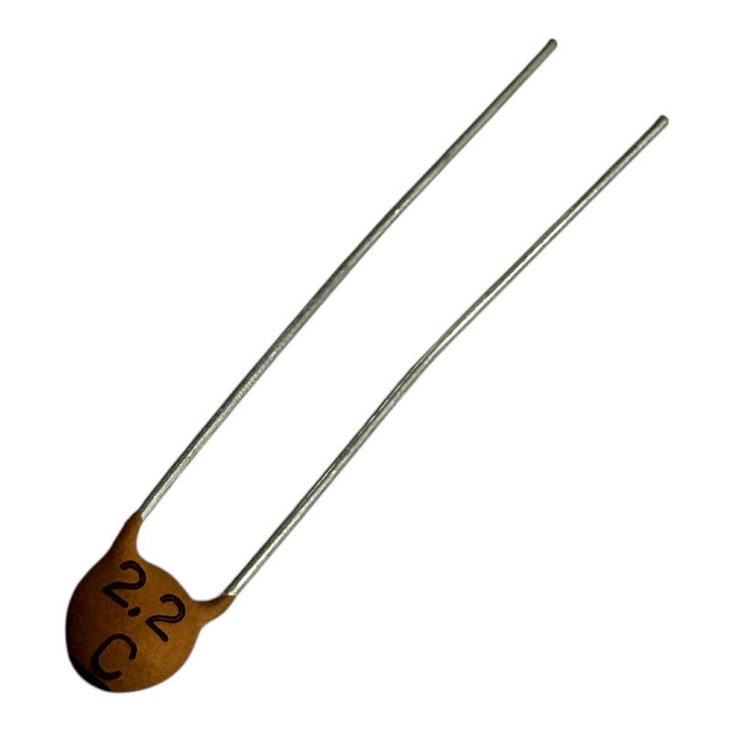 RUC606 Capacitor Radial Ceramic Disc 2.2pF 500V 20%
