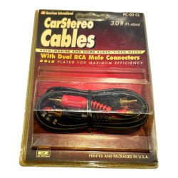 PC-03CL Gold Plated Dual RCA Male Connector Cable 3ft