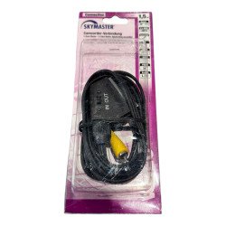 2531 Skymaster Camcorder Cable 1 Scart Plug To 3 RCA Plug 1.5m