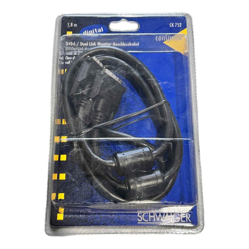 CK752 Schwaiger Dual Link Monitor Cable DVI 1.8m