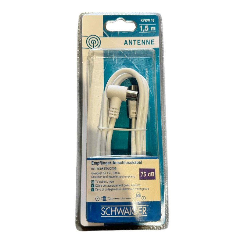 KVKF15 Schwaiger TV Radio ANtenna Cable 75dB 1.5m