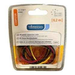 CCS02P 45464 Vivanco PC Power Connection Cable 0.2m