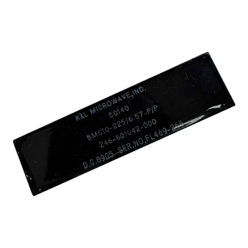 5MC10-225/6.57-P/P K&L Microwave Bandpass Filter BPF 225Mhz BW 6.57Mhz