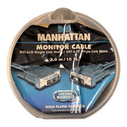 391238 Manhattan Monitor Cable DVI-A/D Male - DVI-A/D  Male 3m/10ft