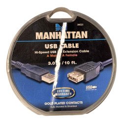 390023 Manhattan USB Cable Hi-Speed USB 2.0 Extension 3.0m/10ft