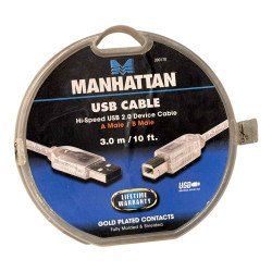 390170 Manhattan USB Cable Hi-Speed USB 2.0 Device Cable 3.0m/10ft