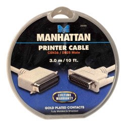 390484 Manhattan Printer Cable CEN36 / DB25 Male 3.0m/10ft