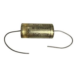 ROE Capacitor Axial Electrolytic 50uF 100V 16x12mm