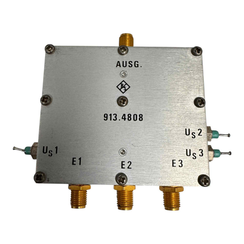 913.4808 RS RF Coaxial Switch 3 Way SMA (F) 12Vdc 400-2500MHz