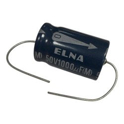 Elna Capacitor Axial ELectrolytic 1000uF 50V 85C 26x16mm