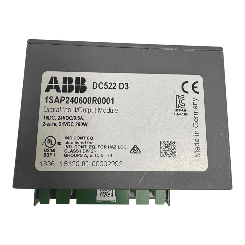 DC522 ABB Digital Input Output Module 24Vdc/0.5A 1SAP240600R001