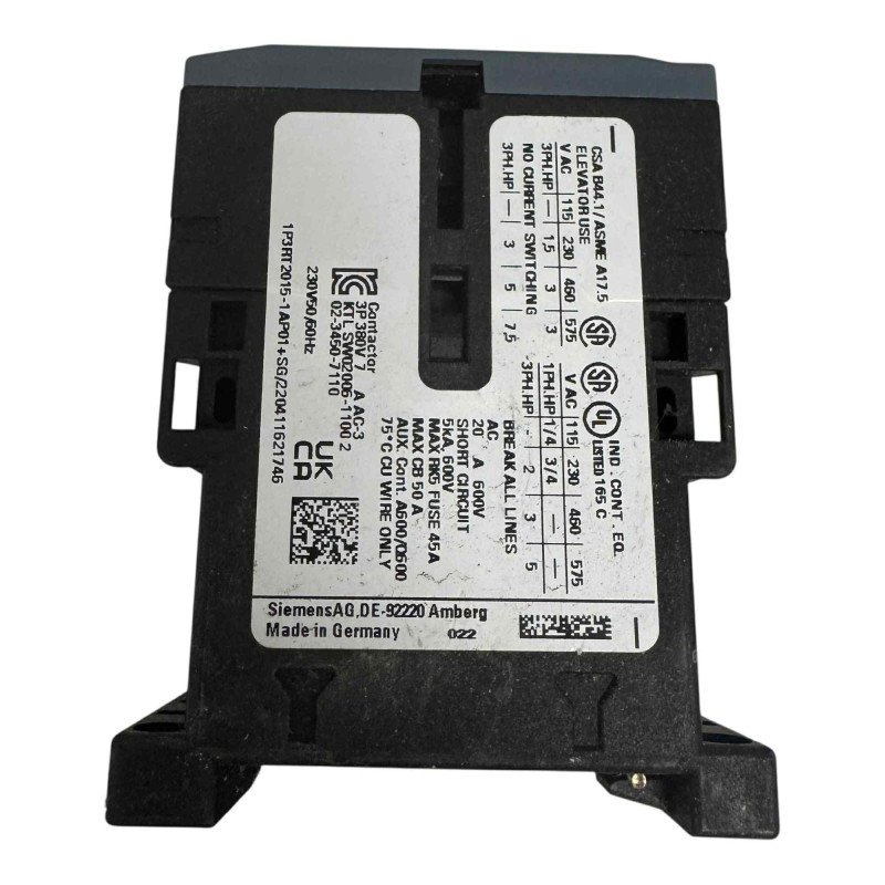 3RT2015-1AP01 Siemens Relay Power Contactor 3kW
