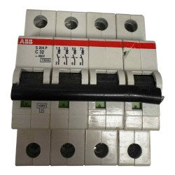 S204P-C32 ABB Circuit Breaker 4 Pole 400Vac 32A
