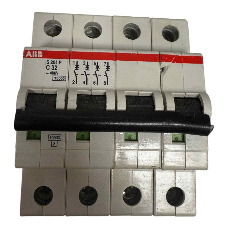 S204P-C32 ABB Circuit Breaker 4 Pole 400Vac 32A